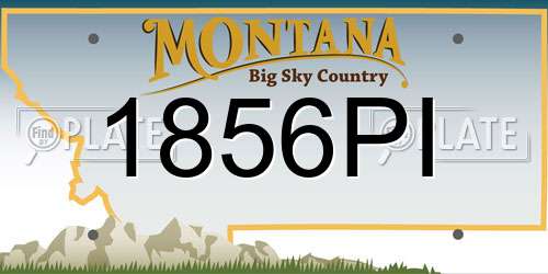 1856PI Montana License Plate