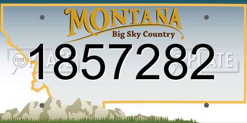 1857282 Montana License Plate