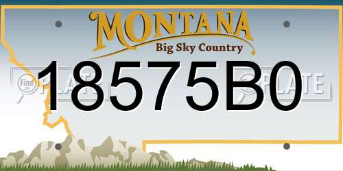 18575B0 Montana License Plate