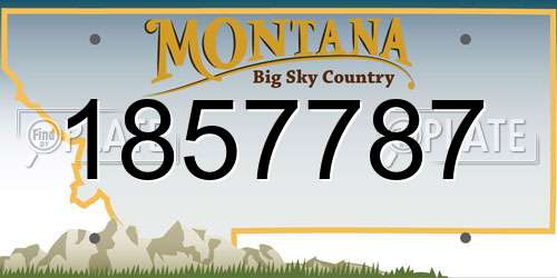 1857787 Montana License Plate