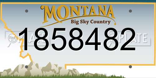1858482 Montana License Plate