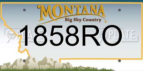1858RO Montana License Plate