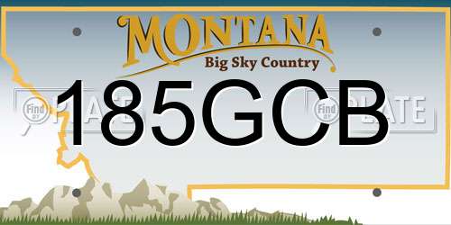 185GCB Montana License Plate