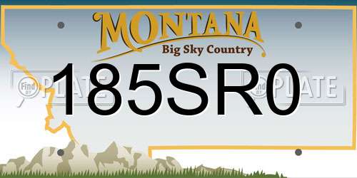185SR0 Montana License Plate