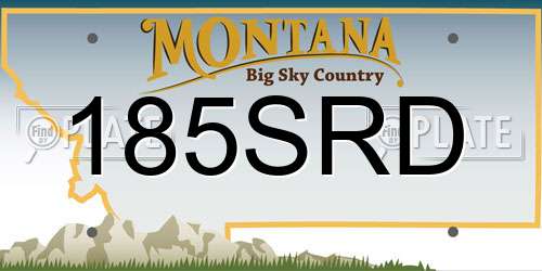 185SRD Montana License Plate
