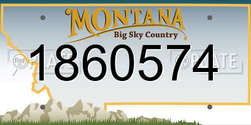 1860574 Montana License Plate