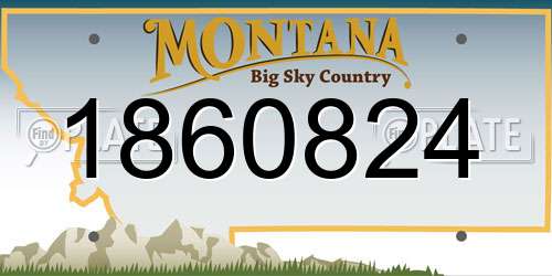 1860824 Montana License Plate