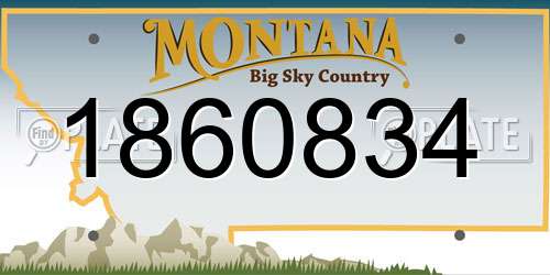 1860834 Montana License Plate