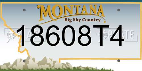 18608T4 Montana License Plate