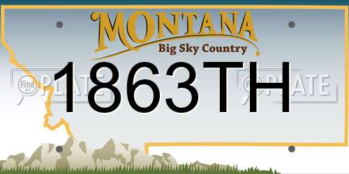 1863TH Montana License Plate