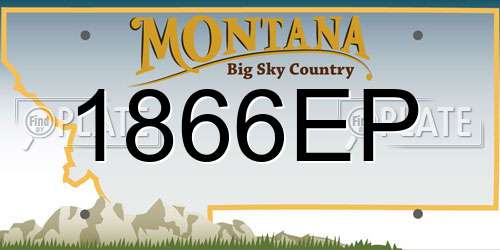 1866EP Montana License Plate
