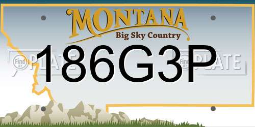 186G3P Montana License Plate