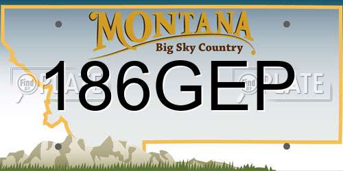 186GEP Montana License Plate
