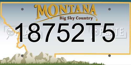18752T5 Montana License Plate