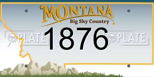 1876 Montana License Plate