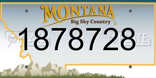 1878728 Montana License Plate