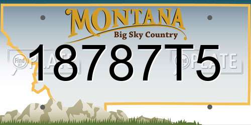 18787T5 Montana License Plate