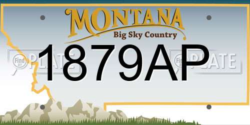 1879AP Montana License Plate