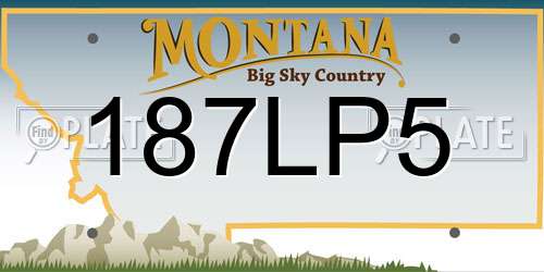 187LP5 Montana License Plate