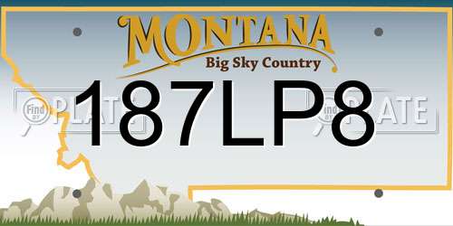 187LP8 Montana License Plate
