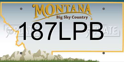 187LPB Montana License Plate