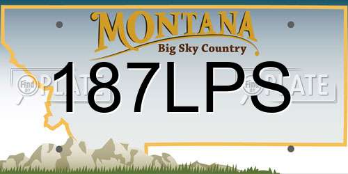 187LPS Montana License Plate