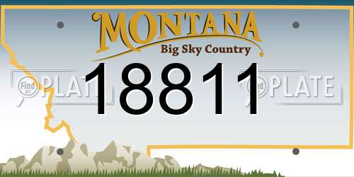 18811 Montana License Plate
