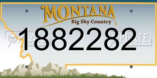 1882282 Montana License Plate