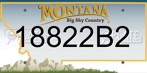 18822B2 Montana License Plate