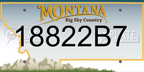 18822B7 Montana License Plate