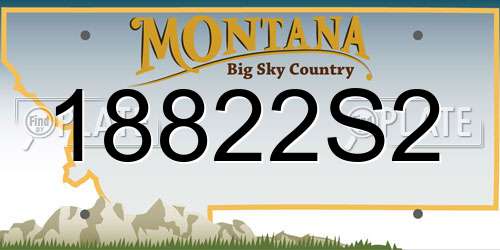 18822S2 Montana License Plate