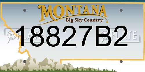 18827B2 Montana License Plate