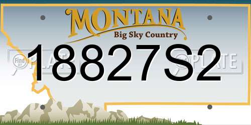 18827S2 Montana License Plate