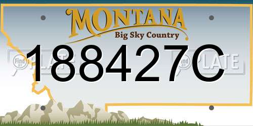 188427C Montana License Plate