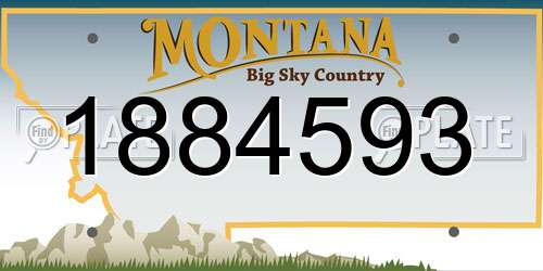1884593 Montana License Plate