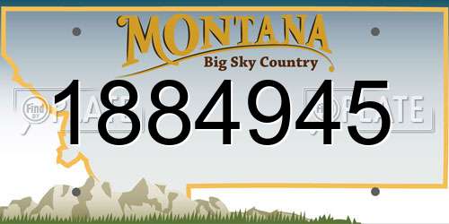 1884945 Montana License Plate