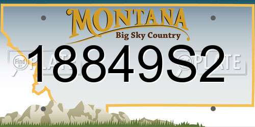 18849S2 Montana License Plate