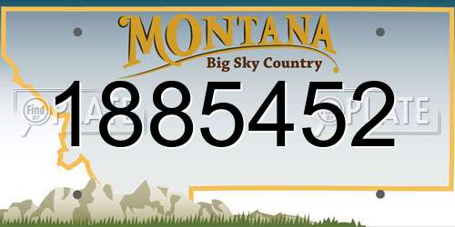 1885452 Montana License Plate