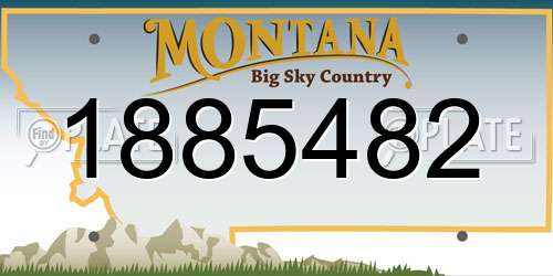 1885482 Montana License Plate
