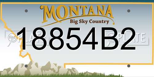 18854B2 Montana License Plate