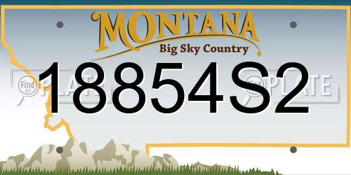 18854S2 Montana License Plate