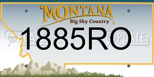 1885RO Montana License Plate