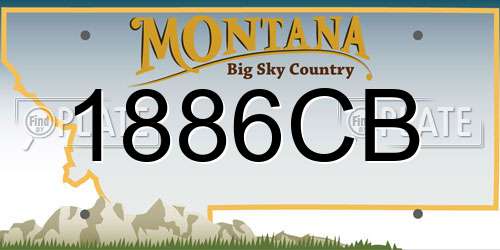 1886CB Montana License Plate