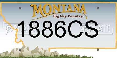 1886CS Montana License Plate