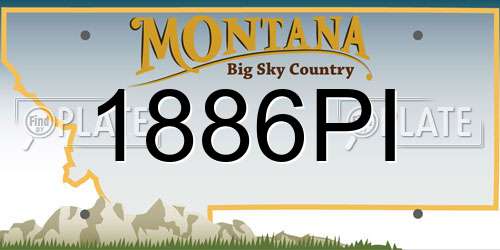 1886PI Montana License Plate
