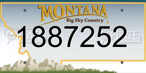 1887252 Montana License Plate