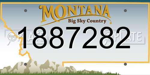 1887282 Montana License Plate