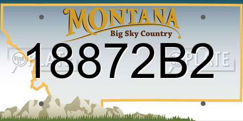 18872B2 Montana License Plate