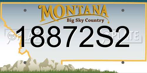 18872S2 Montana License Plate