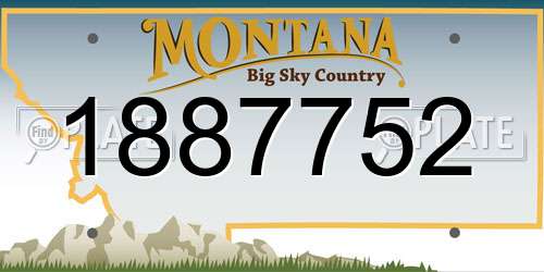 1887752 Montana License Plate